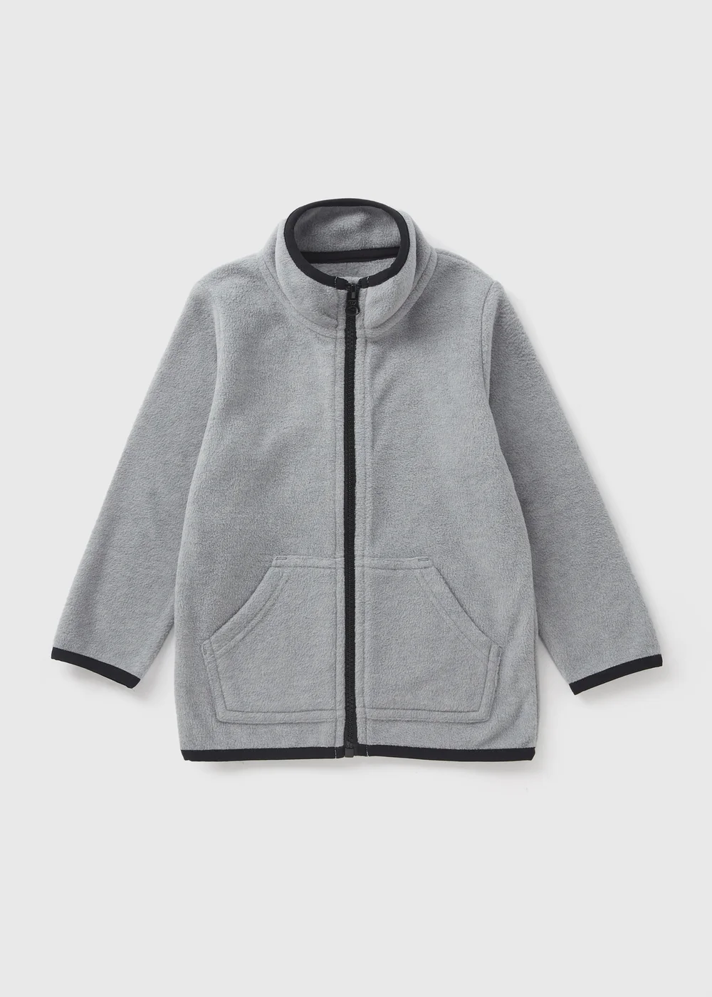 Boys Grey Zip Up Fleece Jacket (1-7yrs) - 1-1.5 Yrs Image 1