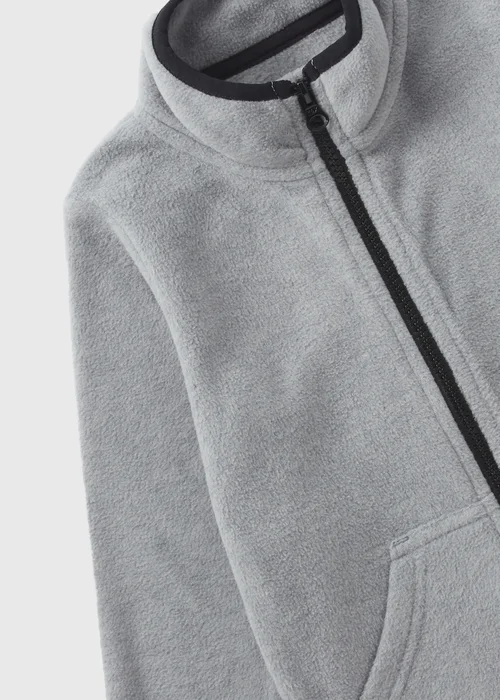 Boys Grey Zip Up Fleece Jacket (1-7yrs) - 1-1.5 Yrs Image 2