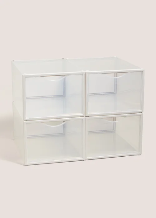 4 Pack Clear Shoe Storage Squares Image 1