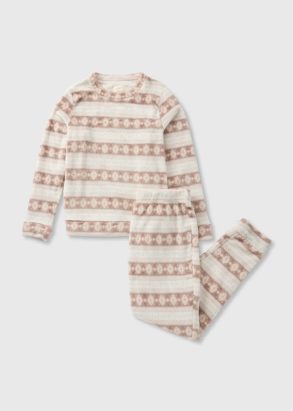 Cream Fairisle Cosy Pyjama Set - Extra small Image 1