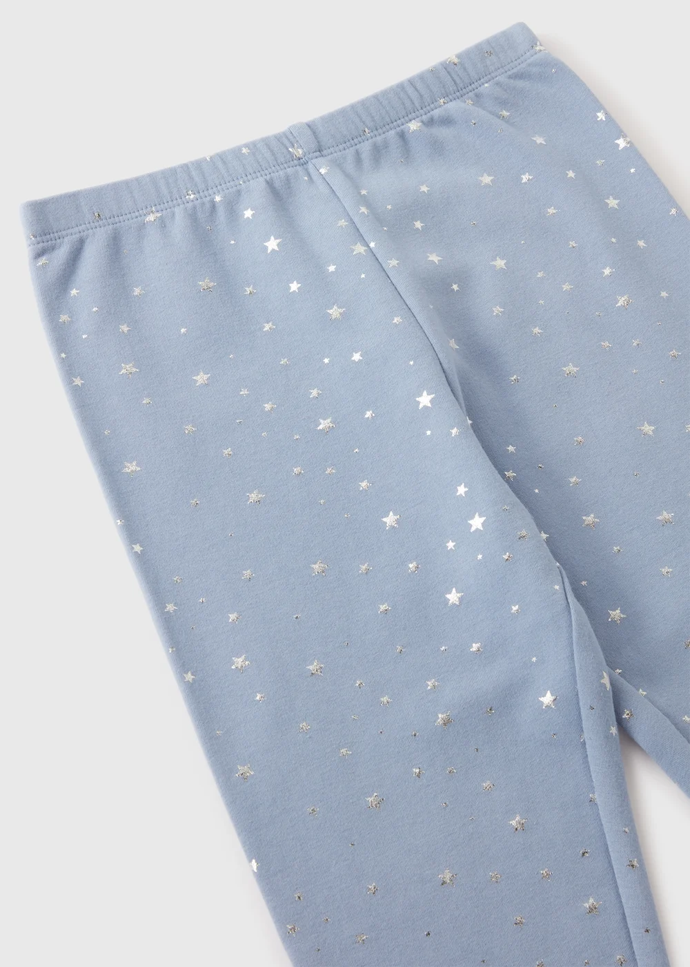Girls Blue Glitter Star Leggings (1-7yrs) - Age 2 - 3 Years Image 2