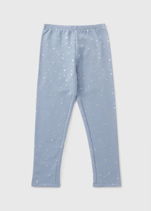 Girls Blue Glitter Star Leggings (1-7yrs) - Age 2 - 3 Years Image 1
