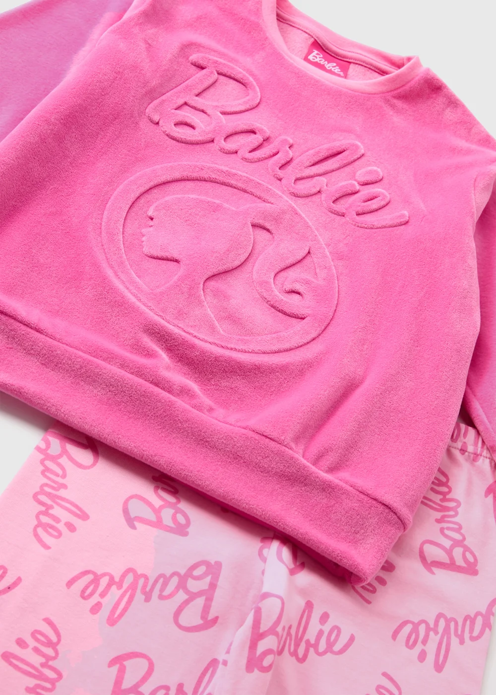 Barbie Kids Pink Embossed Pyjama Set (4-13yrs) - Age 4 Years Image 2