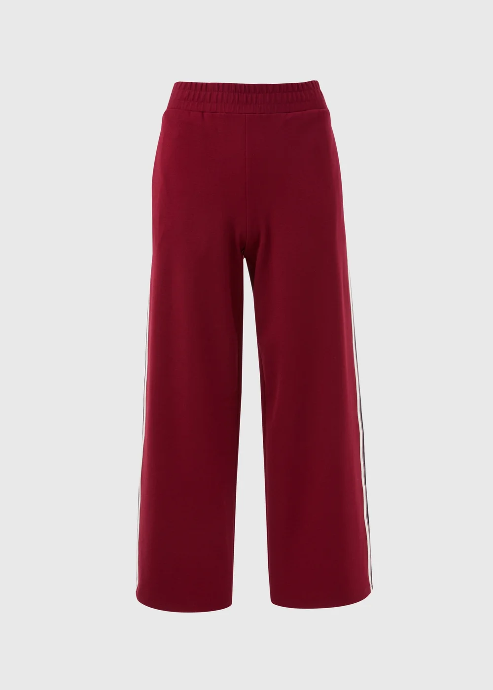 Papaya Petite Burgundy Side Stripe Wide Leg Trousers - 6 Image 1