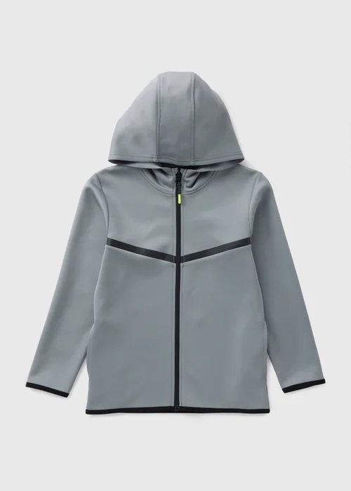 Boys Grey Zip Through Jacket (7-15yrs) - 7 Yrs Image 1