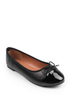 Where's That From Black Janice Extra Wide PU Ballerina Flats - Size 8 Image 1