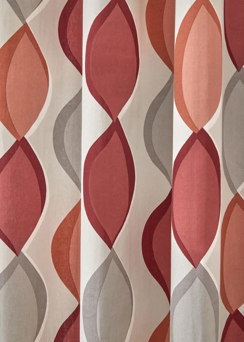 Fusion Lennox Red Eyelet Curtains - 46W X 54D (117x137cm) Image 3