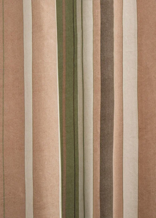 Fusion Whitworth Stripe Green Eyelet Curtains - 46W X 54D (117x137cm) Image 3