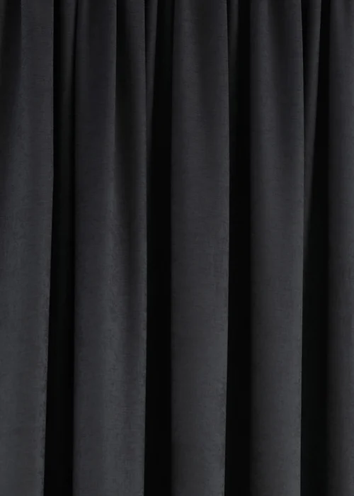 Fusion Galaxy Dimout Black Pencil Pleat Curtains - 46W X 54D (117x137cm Image 4