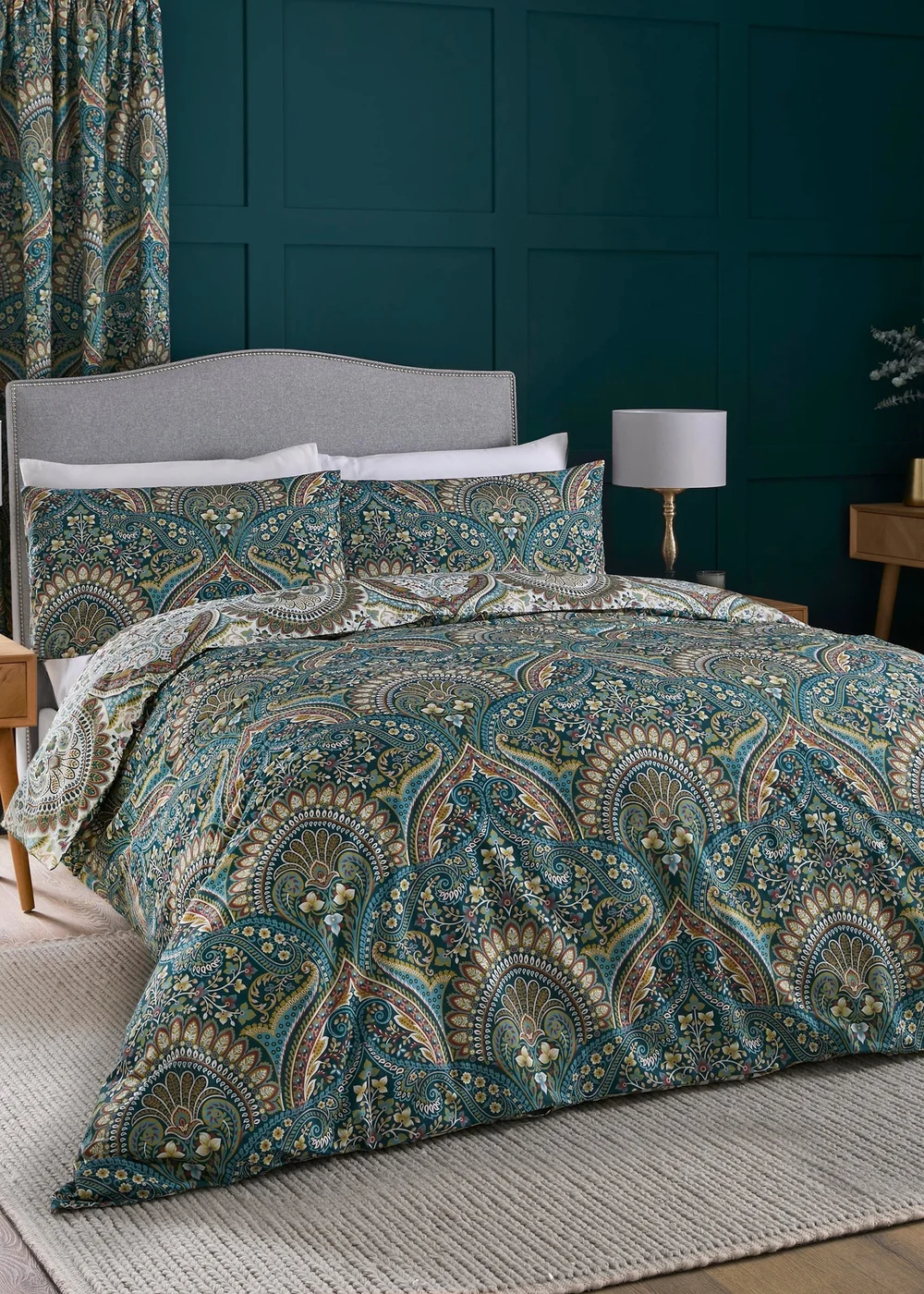Dreams & Drapes Design Palais Blue Duvet Cover Set - Single Image 1