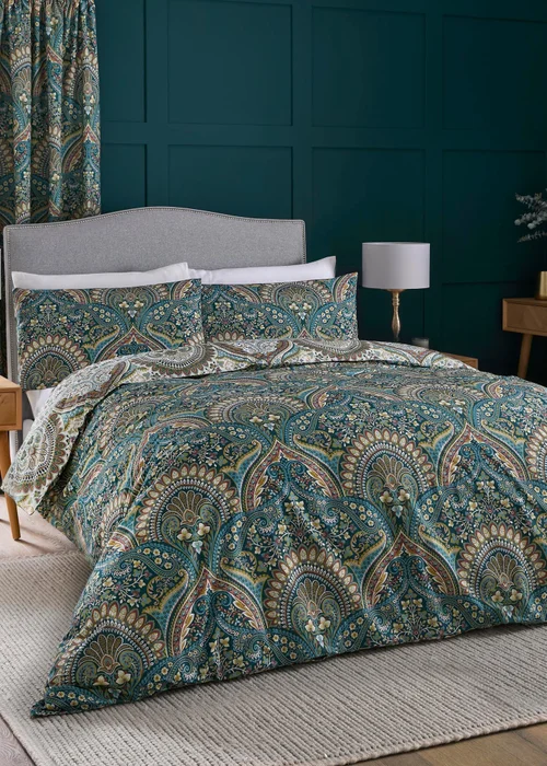 Dreams & Drapes Design Palais Blue Duvet Cover Set - Single Image 1