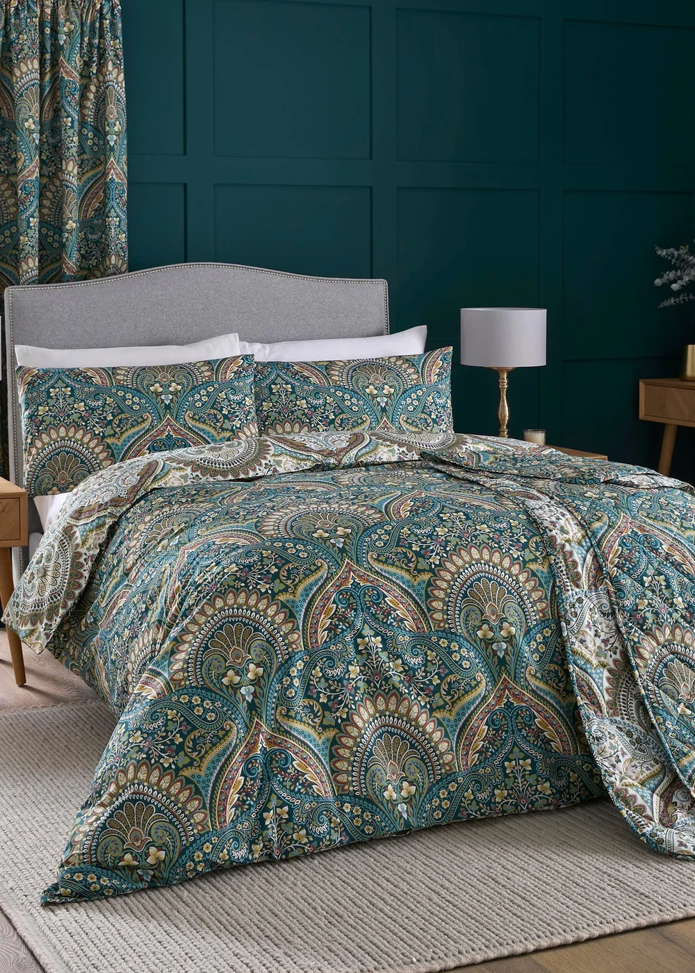 Dreams & Drapes Design Palais Blue Duvet Cover Set - Single Image 4