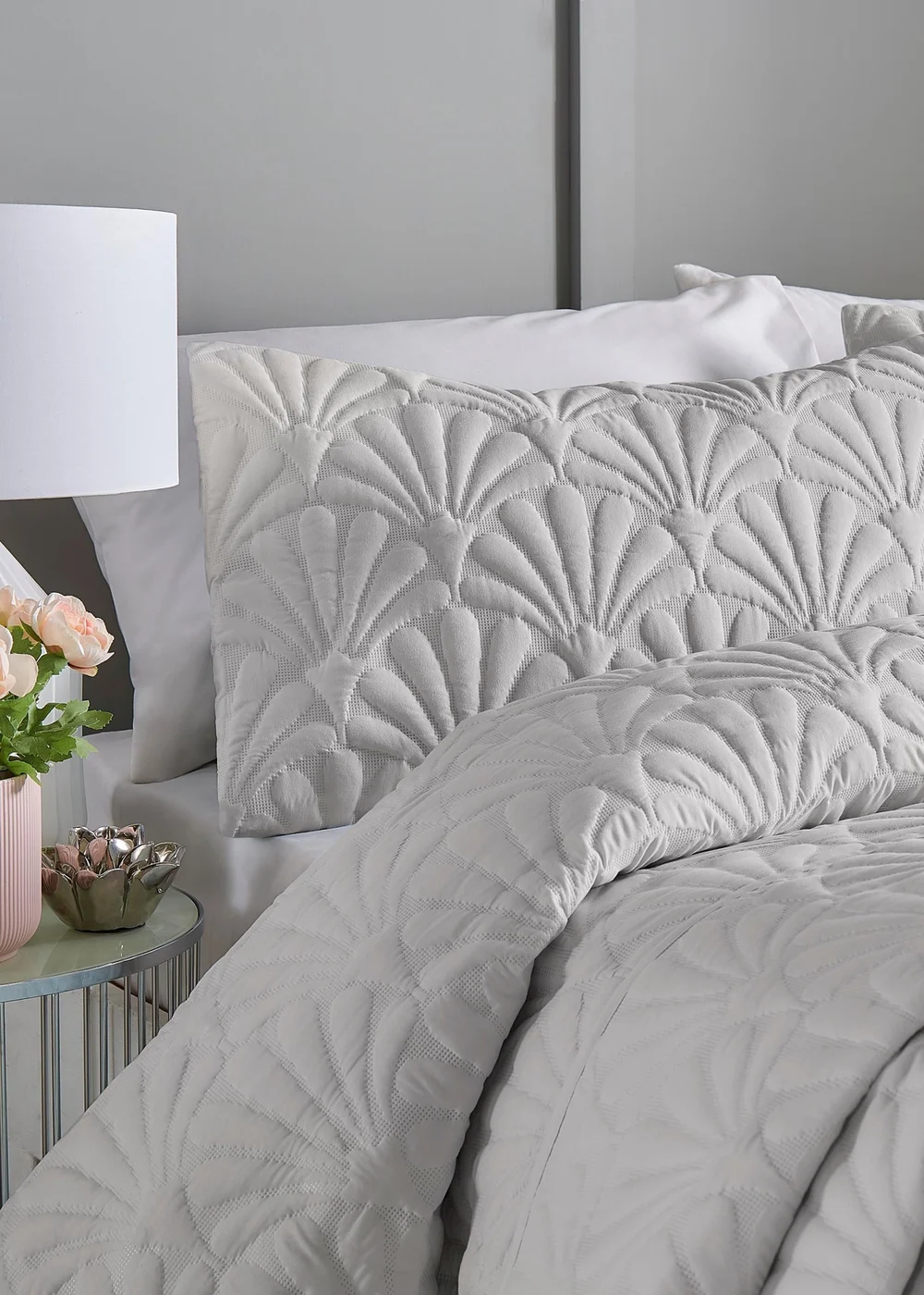 Serene Cavali Pinsonic Silver Duvet Cover Set - Single Image 2