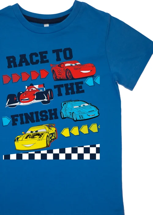 Disney Cars Race To The Finish Kids Royal Blue Camo Pyjamas (3-8 Years) - Age 4-5 Years Image 2
