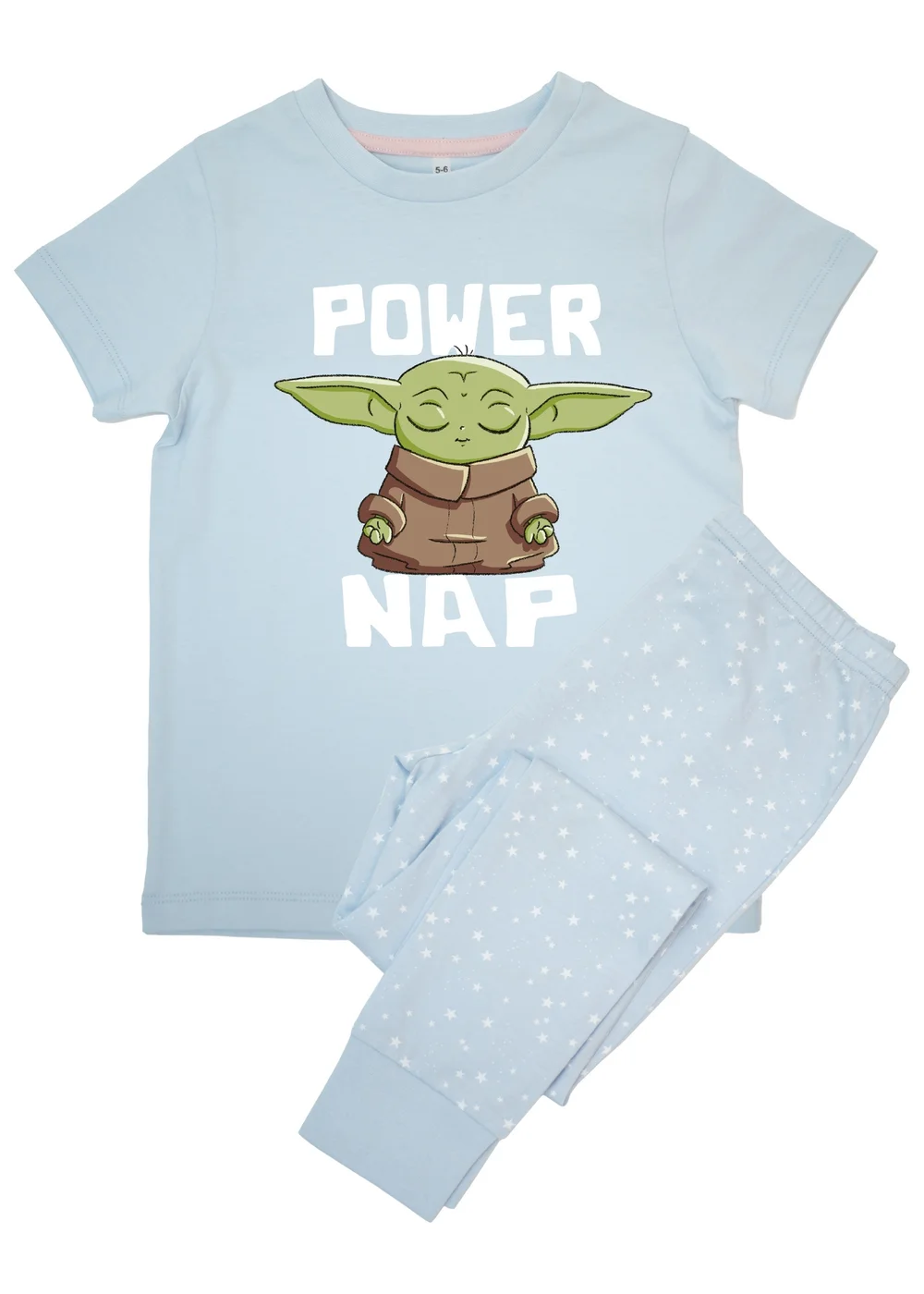 Star Wars Kids Baby Blue The Mandalorian Power Nap Stars Pyjamas (3-8 Years) - Age 3-4 Years Image 1