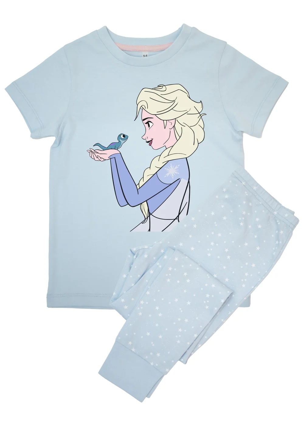 Pyamas Elsa Disney Kids Baby Blue Frozen Elsa Stars Pyjamas (3-8 Years) - Age 3-4 ...