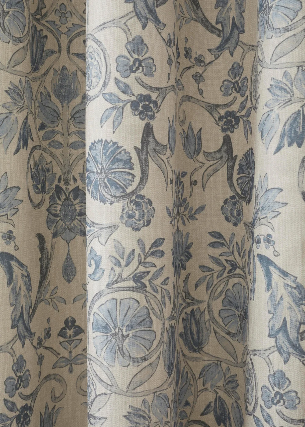 Dreams & Drapes Design Averie Blue Pencil Pleat Curtains With Tie-Backs - 46W X 54D (117x137cm) Image 4