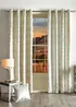 Curtina Darla Velvet Ivory Eyelet Curtains - 46W X 54D (117x137cm) Image 1