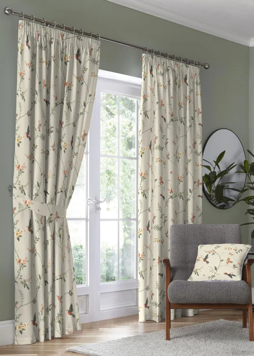 Dreams & Drapes Darnley Pink Pencil Pleat Curtains With Tie-Backs - 46W X 54D (117x137cm) Image 1