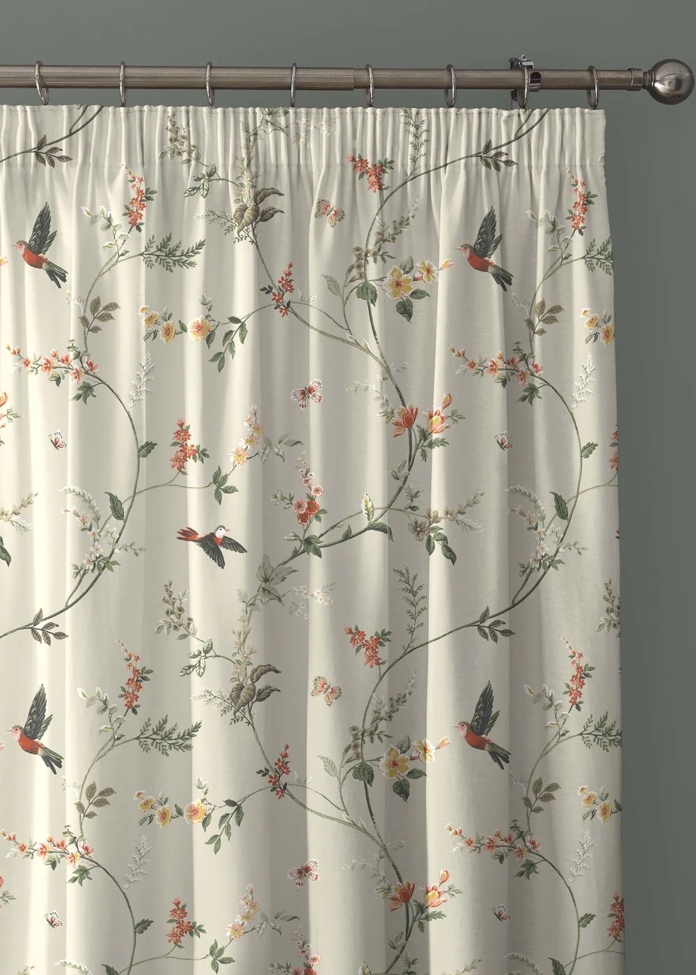 Dreams & Drapes Darnley Pink Pencil Pleat Curtains With Tie-Backs - 46W X 54D (117x137cm) Image 2