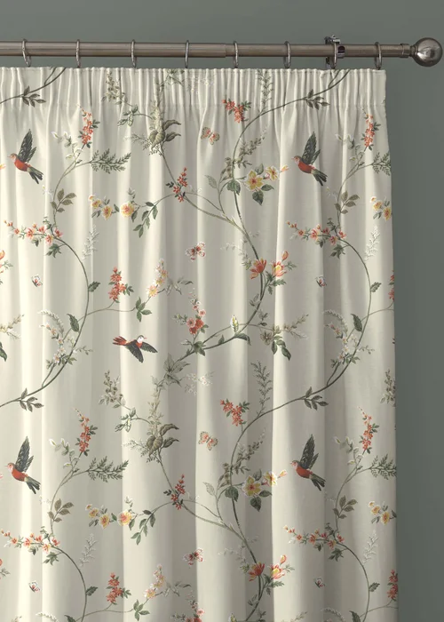 Dreams & Drapes Darnley Pink Pencil Pleat Curtains With Tie-Backs - 46W X 54D (117x137cm) Image 2