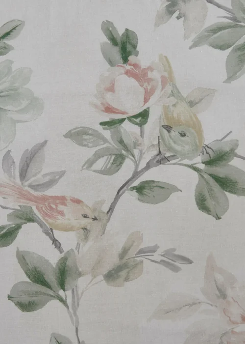 Appletree Heritage Campion Sateen Green Pencil Pleat Curtains With Tie-Backs - 66W X 72D (168x183cm) Image 4
