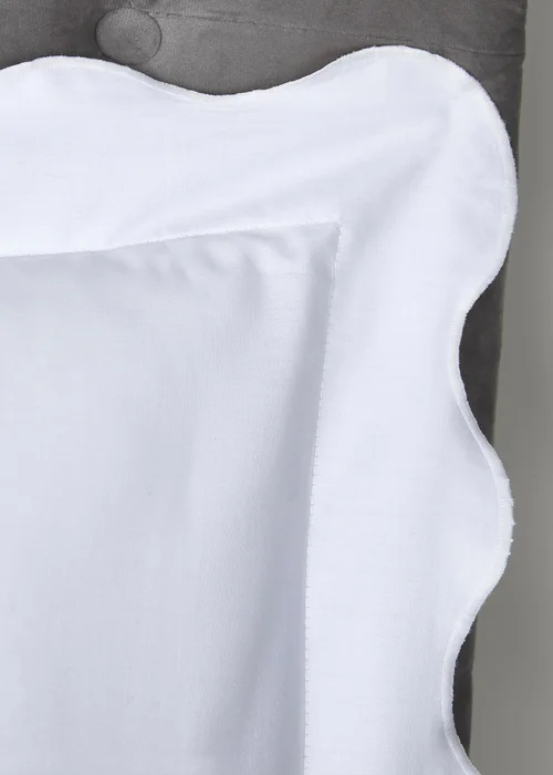 Appletree Boutique Scallop Edge White Duvet Cover Set - Double Image 2