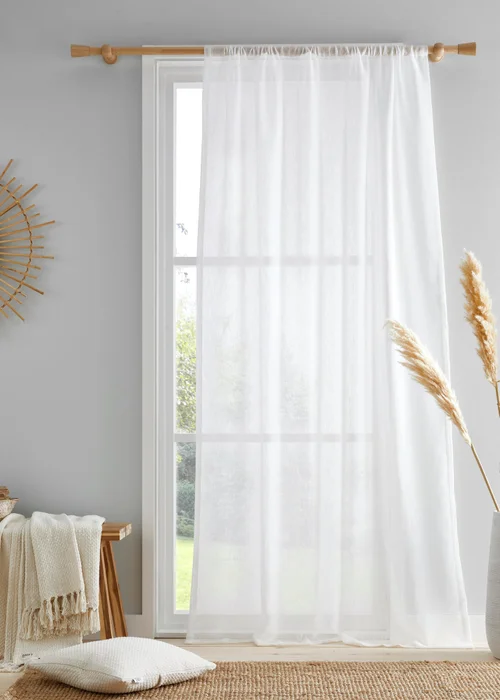 Drift Home Kayla White Voile Panel - 55W X 48D (140x122cm) Image 1