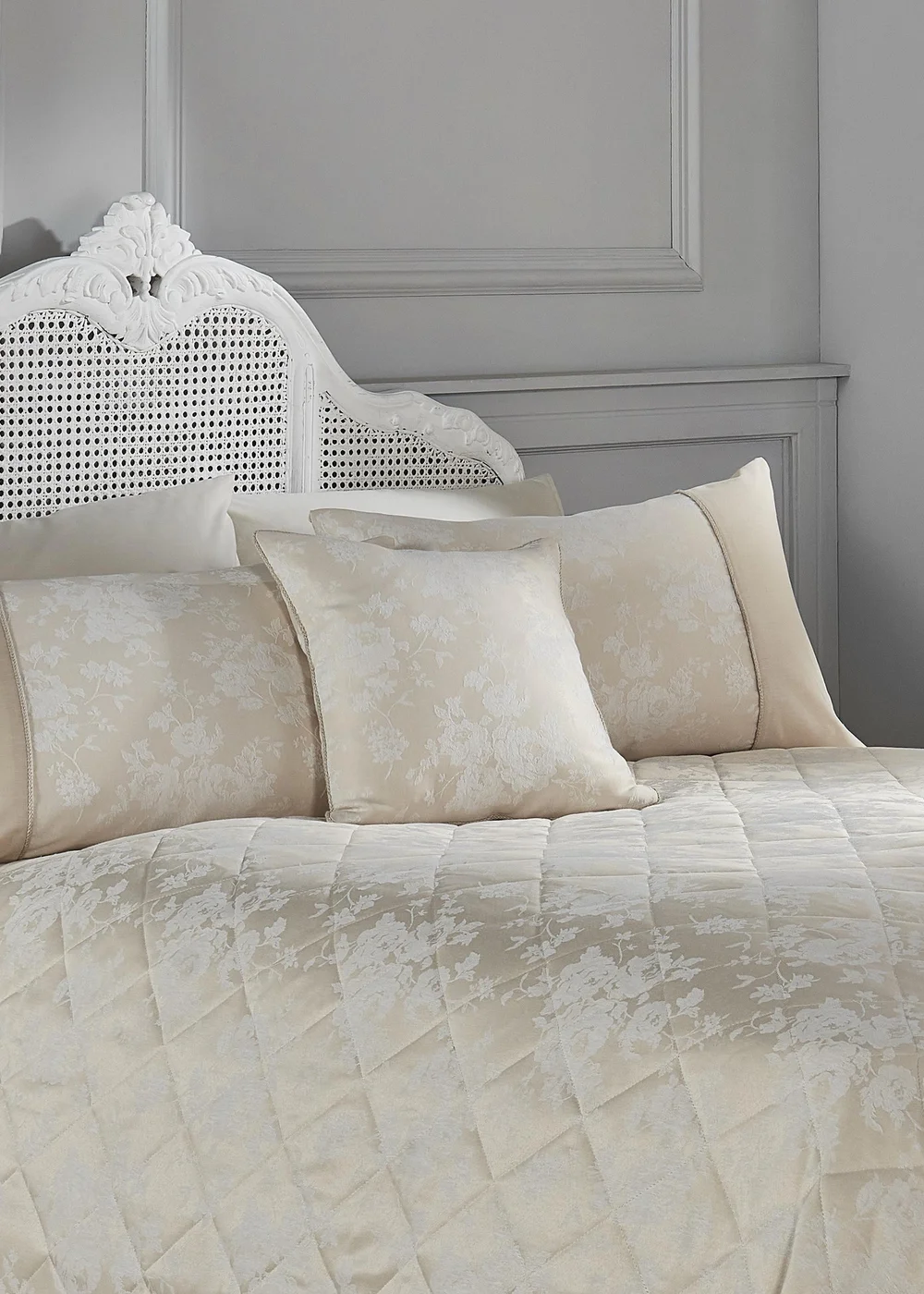 Dreams & Drapes Imelda Jacquard Ivory Filled Cushion (43cm x 43cm) - 43W X 43D Image 2