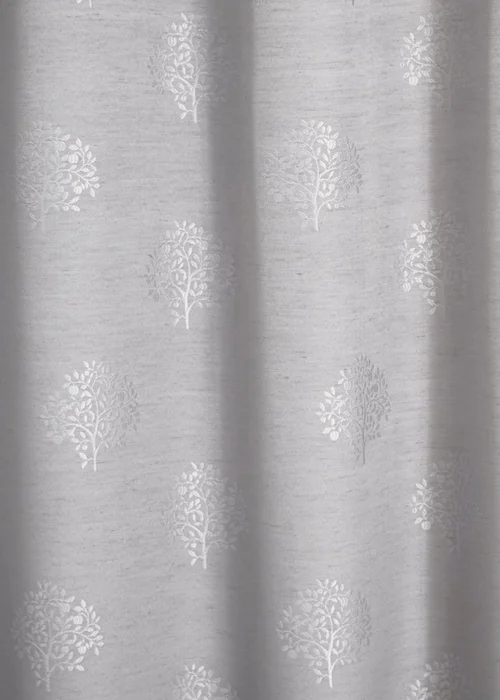 Appletree Loft Harvest Silver Eyelet Curtains - 46W X 54D (117x137cm) Image 3