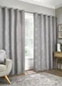 Appletree Loft Harvest Silver Eyelet Curtains - 46W X 54D (117x137cm) Image 1