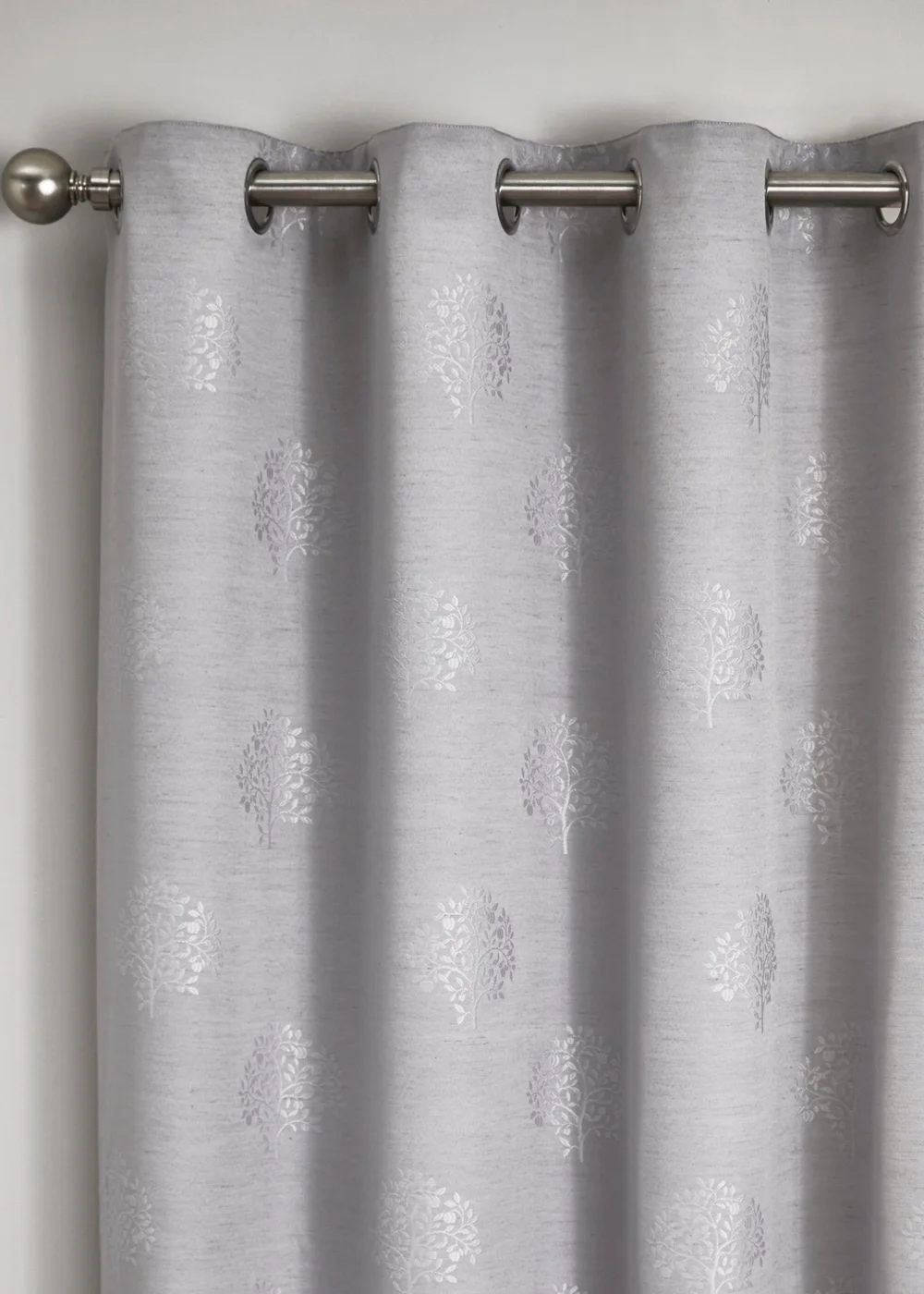 Appletree Loft Harvest Silver Eyelet Curtains - 46W X 54D (117x137cm) Image 2