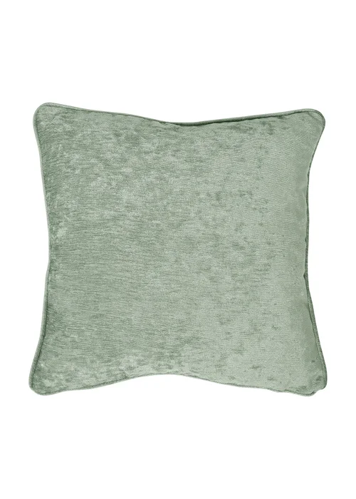 Curtina Textured Chenille Green Filled Cushion (43cm x 43cm) - 43W X 43D Image 1