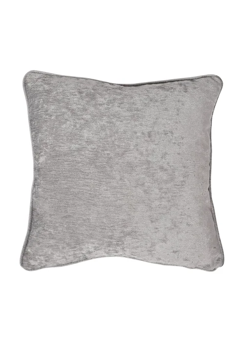 Curtina Textured Chenille Grey Filled Cushion (43cm x 43cm) - 43W X 43D Image 1