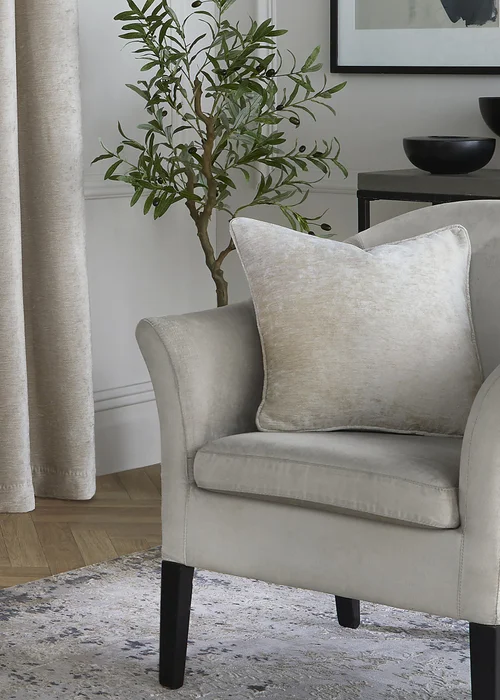Curtina Textured Chenille Natural Filled Cushion (43cm x 43cm) - 43W X 43D Image 2