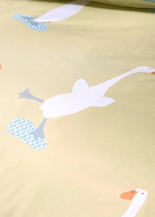 Fusion Puddles The Duck Reversible Yellow Duvet Cover Set - Double Image 4
