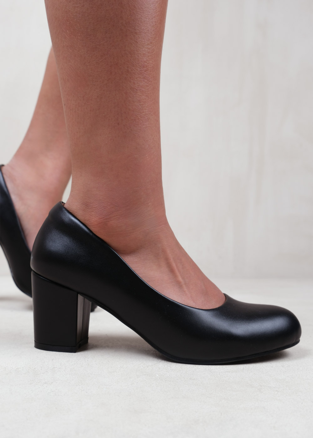 Where's That From Black Melrose Wide Fit PU Court Shoes - 3 Image 2