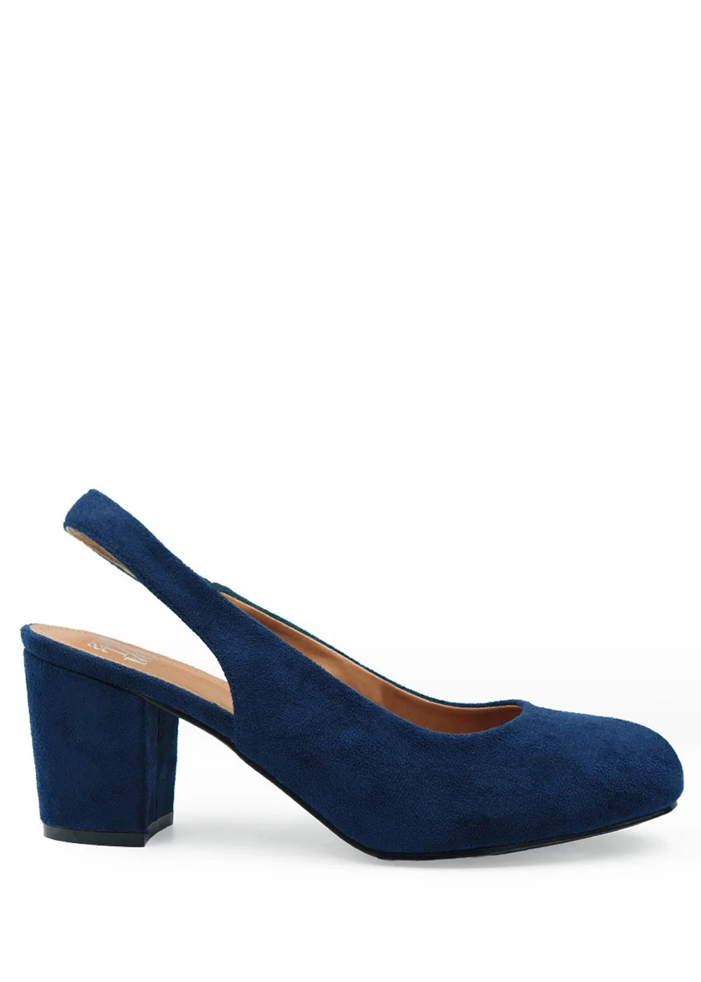 Where's That From Navy Edith Wide Fit Suede Block Heels - Size 5 Image 1