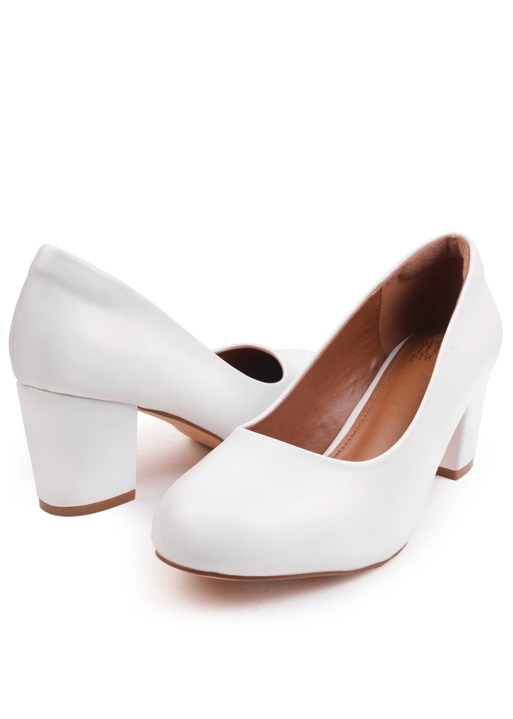 Where's That From White Melrose Extra Wide Pu Court Shoes - 3 Image 2