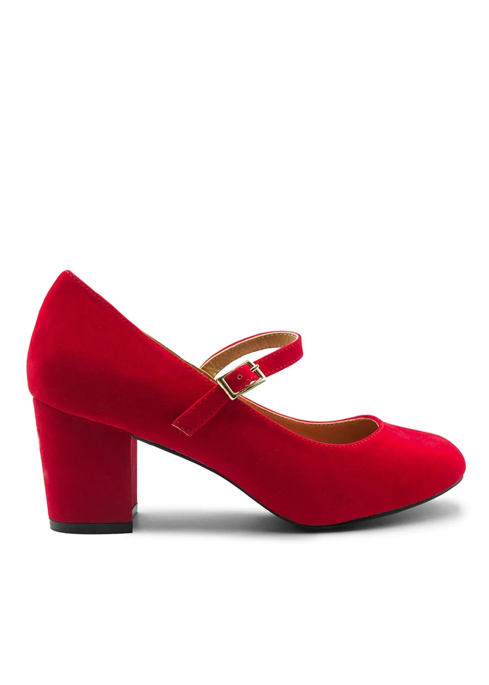 Where's That From Red Araceli Extra Wide Mary Jane Pumps - 3 Image 1