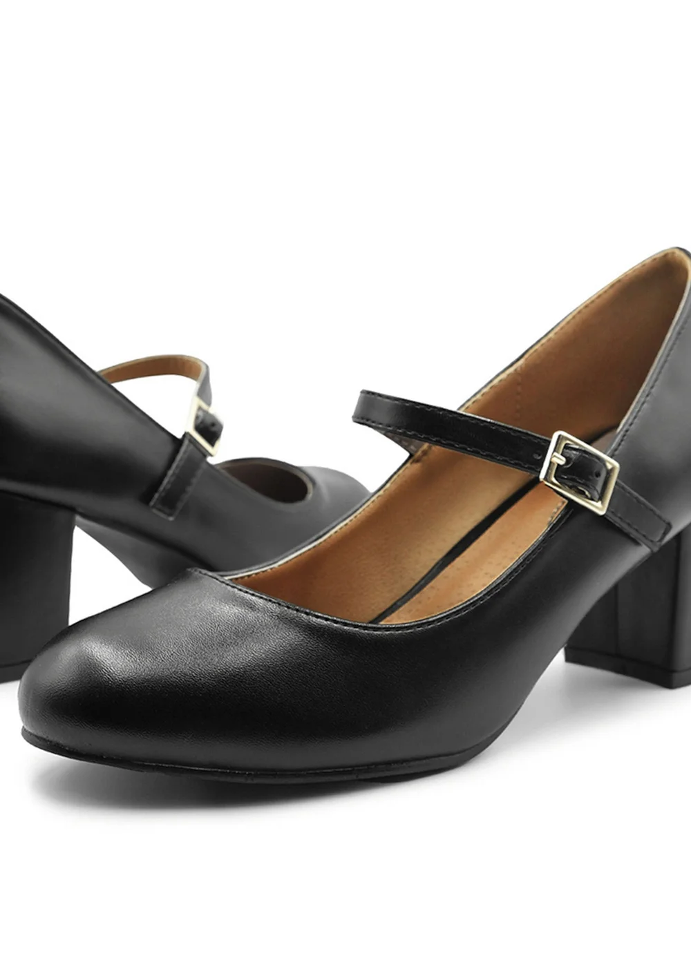 Where's That From Black PU Araceli Wide Mary Jane Pumps - 8 Image 2