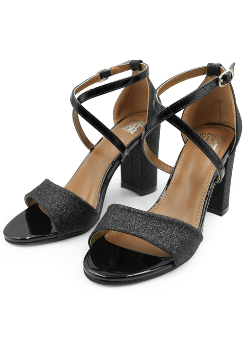 Where's That From Black Ruth Wide Fit Block Heel Sandals - 3 Image 1