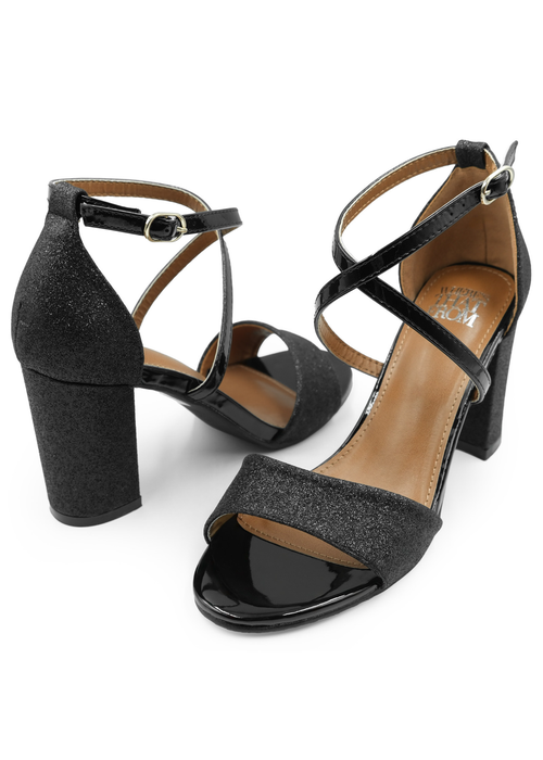 Where's That From Black Ruth Wide Fit Block Heel Sandals - 3 Image 3
