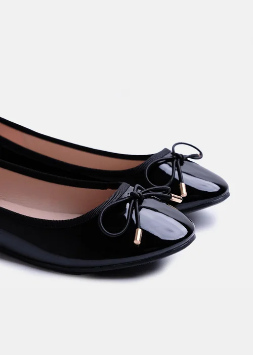 Where's That From Black Tallulah Wide Fit Patent Flat Pumps - 3 Image 2