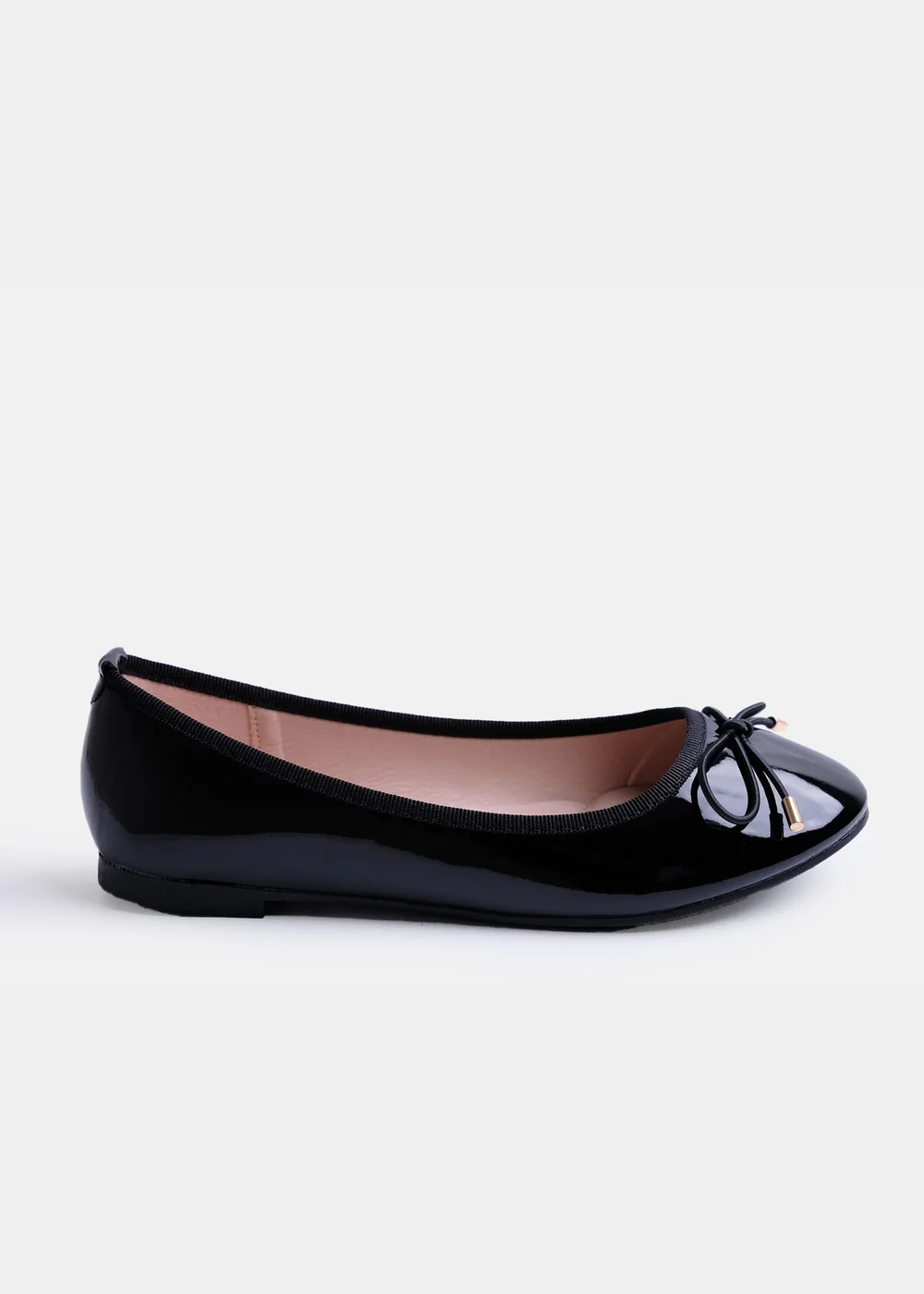 Where's That From Black Tallulah Wide Fit Patent Flat Pumps - 3 Image 1