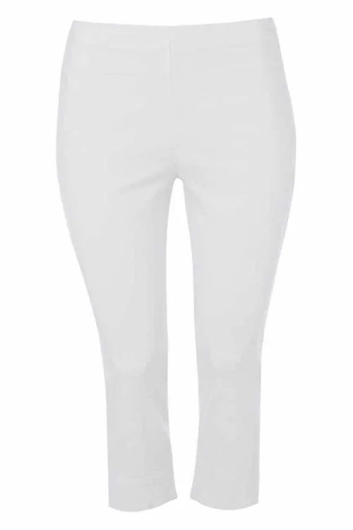 Roman White Curve Cropped Stretch Trouser - 18 Image 4