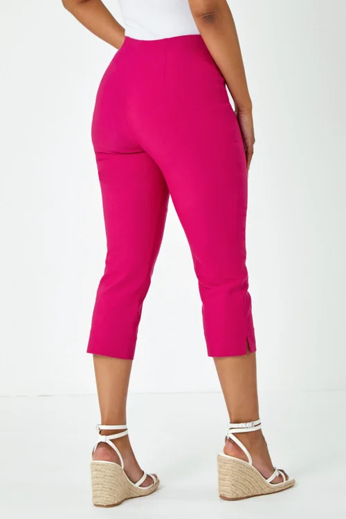 Roman Cerise Petite Cropped Stretch Trouser - 8 Image 3