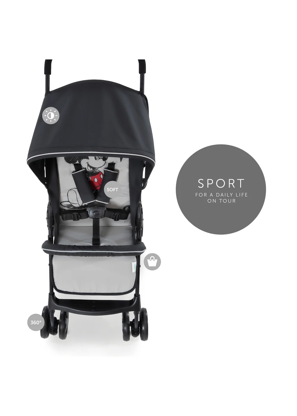 Hauck Mickey Stars Sport Pushchair - One Size Image 3