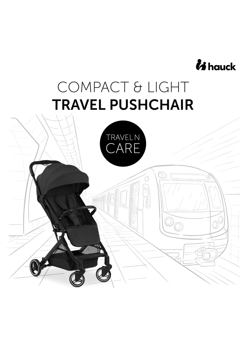 Hauck Black Travel N Care Pushchair - No Size Image 3