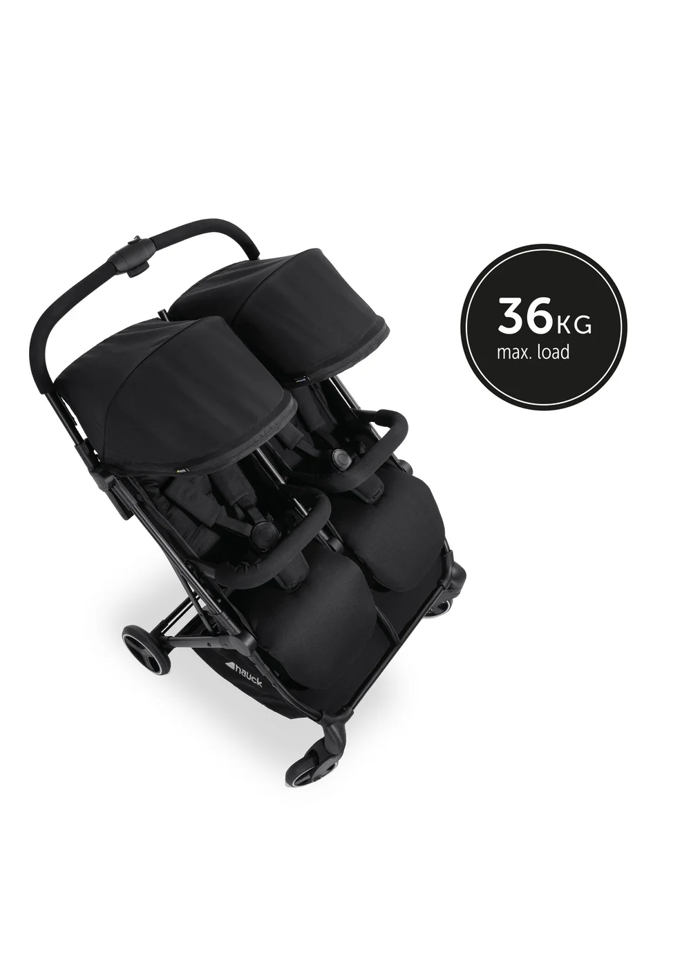 Hauck Black Swift X Duo Double Pushchair - One Size Image 2